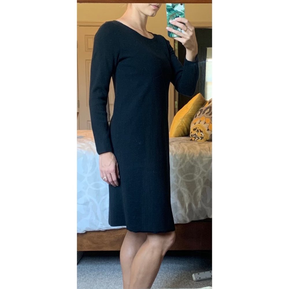 J. Jill Black Long-SleeveSweater Dress